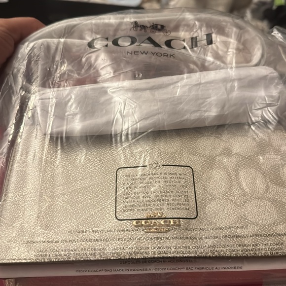 Coach Anna Foldover Clutch Crossbody Bag in Signature Canvas - Picture 9 of 9